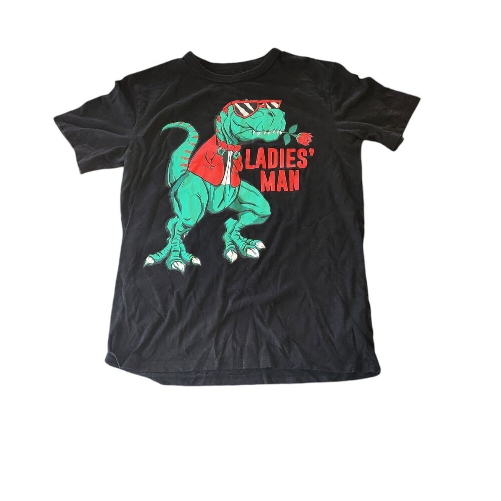 The Children's Place Ladies Man T-Shirt‎ Boys Toddler XL 14 Dinosaur Graphic EUC